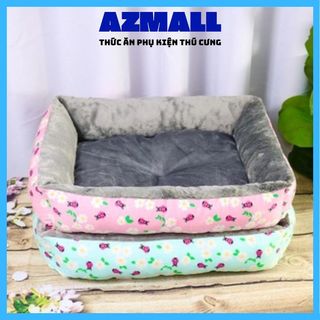 Nệm vuông cho chó mèo hoạ tiết bọ 40x50cm