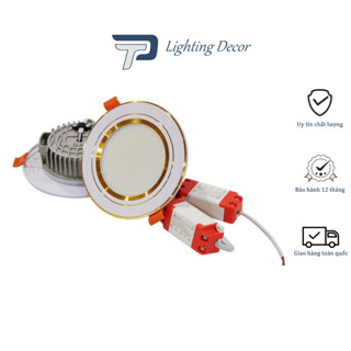 Đèn Âm Trần, Led Âm Trần Downlight Siêu Mỏng Ánh Sáng Trắng Ánh Sáng 3 Màu 9W (Nguồn Liền), 12W (Nguồn Rời)  TPLIGHTING