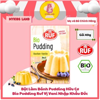 Bột làm bánh pudding hữu cơ bio pudding ruf vị vani nhập khẩu đức - gói 40g