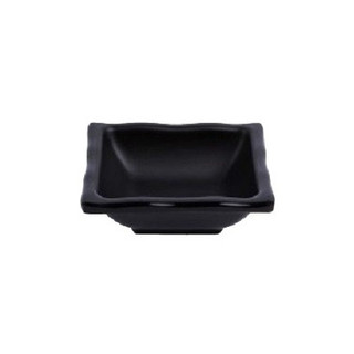 Chén chấm vuông Melamine màu đen nhám
