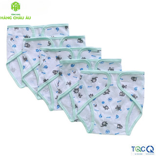 Combo 5 Quần Đóng Bỉm, Quần Bỏ Bỉm Cho Bé Sơ Sinh Chất Liệu Thoáng Mát 100% cotton - Màu Ngẫu Nhiên