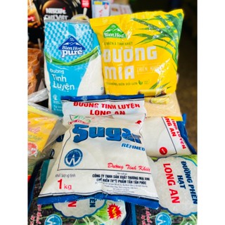   GÓI 1KG  Đường tinh luyện  đường cát trắng  Đường mía Long An Biên Hòa 