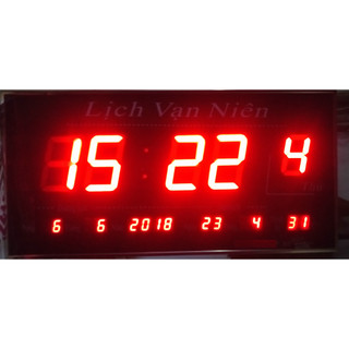 Đồng hồ vạn niên - Đèn Led - khung nhôm - Khổ 30x61cm