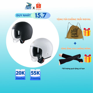 [CHÍNH HÃNG] MŨ BẢO HIỂM 3/4 KÍNH ÂM ROYAL M139 TRƠN