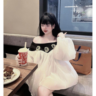 Váy Trễ Vai Tay Bồng Hàng Sẵn Shop