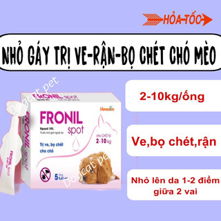 1 Ống nhỏ gáy trị ve, rận, bọ chét ở chó mèo