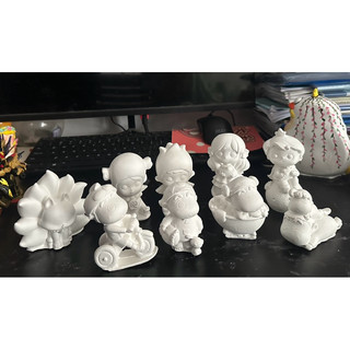 Set 10 tượng mini 4D, size 6cm-10cm [chưa kèm màu cọ]