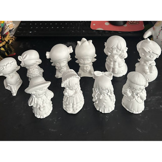 Set 10 tượng mini 4D, size 6cm-10cm [chưa kèm màu cọ]