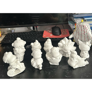 Set 10 tượng mini 4D, size 6cm-10cm [chưa kèm màu cọ]