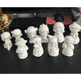 Set 10 tượng mini 4D, size 6cm-10cm [chưa kèm màu cọ]