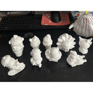 Set 10 tượng mini 4D, size 6cm-10cm [chưa kèm màu cọ]