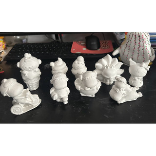 Set 10 tượng mini 4D, size 6cm-10cm [chưa kèm màu cọ]