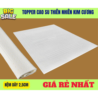 Topper cao su thiên nhiên kim cương [ Dày 2,5cm ]