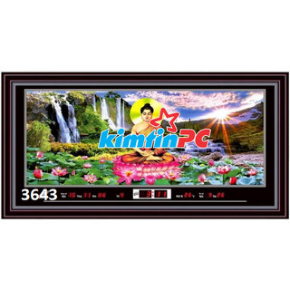 Lịch vạn niên – Tranh đèn (chớp) – Đồng hồ - Khổ 55x100cm - mã 3643
