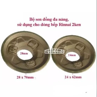 Bộ 2 mâm sen chia lửa bếp ga Rinai R-2KEN/ RV-2KESV chính hãng