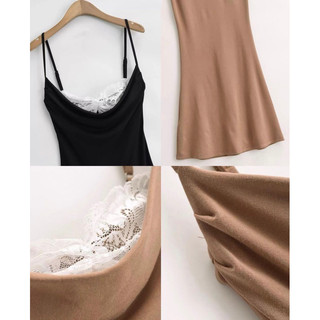 [HÀNG ĐẶT TRƯỚC] Đầm thun maxi đuôi cá cổ đổ phối ren #1108