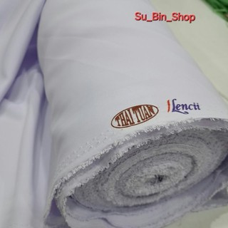 Vải Lụa Thái Tuấn Trắng Xanh May Áo Dài