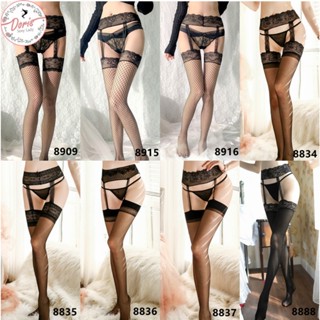 [Che tên]Tất đai, tất đùi ren lưới sexy phối dây kẹp tất bản lưng chống tụt garter cho nữ TD009