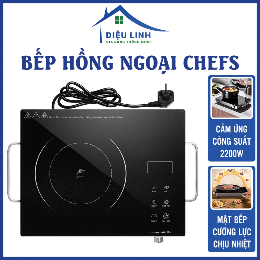 Bếp Hồng Ngoại Chefs Life Bếp Không Kén Nồi Với Mặt Kính Cường Lực Siêu Bền Dieulinhshop