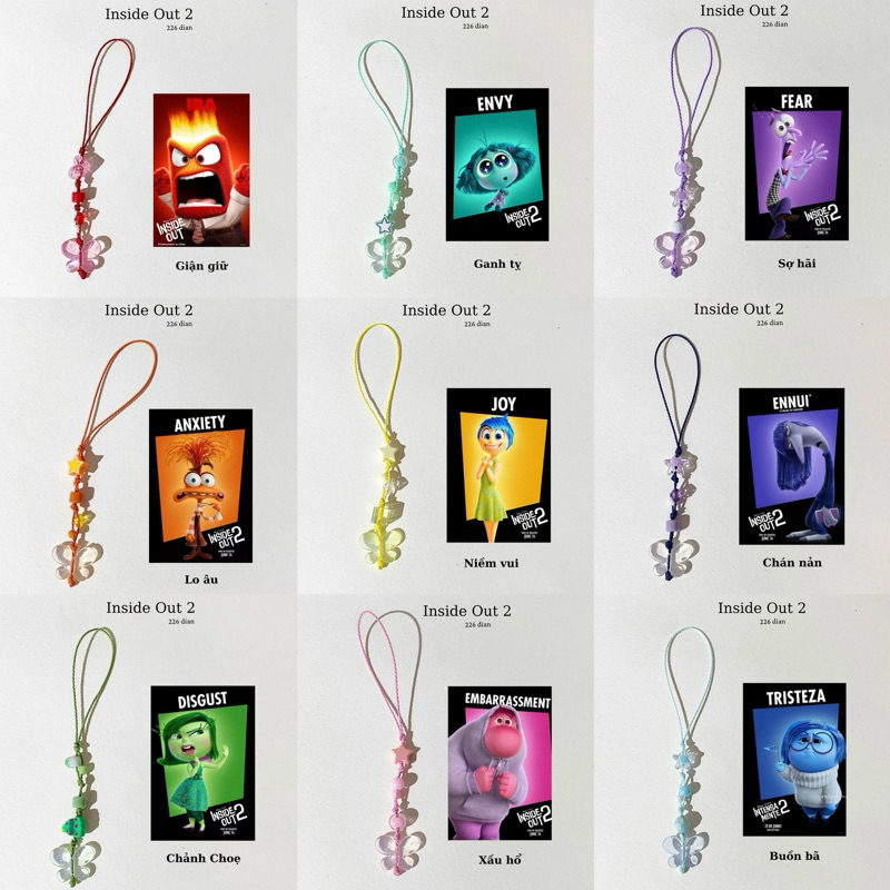 Móc treo điện thoại, cặp xách Inside Out 2