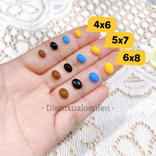 Set 10 cái mắt, mũi thú hình oval 4 màu