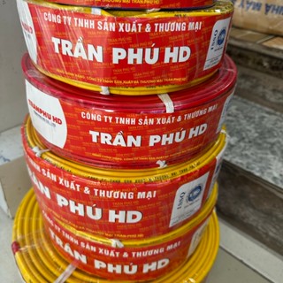 ( cuộn 100 mét ) dây điện gia dụng TRẦN PHÚ HD đủ loại dây đơn và dây đôi - hàng chính hãng