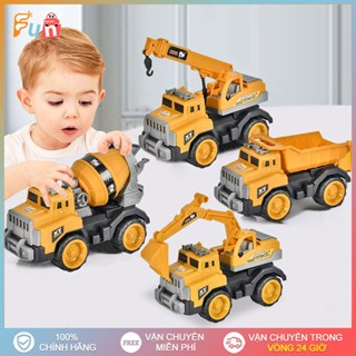 Ô Tô Máy Múc Đất, Xe Trộn Bê Tông Cỡ Lớn, Xe Ben Chở Cát, Cần Cẩu Công Trình,đồ Chơi Trẻ Em