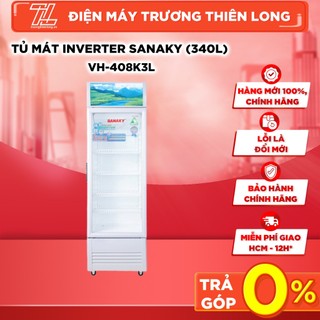 Vh-408k3l - tủ mát inverter sanaky - 1 ngăn mát – 1 cánh mở, hệ thống sưởi kính