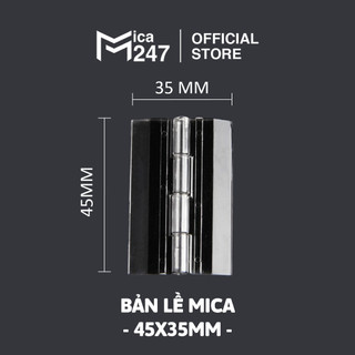 Bản Lề Nhựa Mica Trong Suốt Kích Thước 45x35mm Dùng Làm Hộp Mica, Thùng Phiếu, Bản Lề Mini - MICA 247