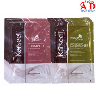 COMBO 5 CẶP GỘI XẢ GÓI KARSEELL MACA COLLAGEN SIÊU MỀM MƯỢT 15ML
