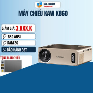 Máy Chiếu Mini KAW K860 Tự Động Lấy Nét, Tự Động Căn Chỉnh, Hỗ Trợ 4K, Độ Phân Giải Full HD