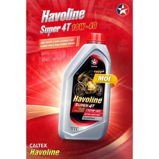 [Mẫu Mới] Dầu nhớt xe máy số cao cấp Caltex Havoline Super 4T SAE 10W40 API SN MA2 (xe số)