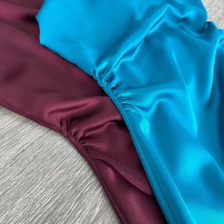 Đầm MiDi Lụa ZR Cổ Đổ Nhún Sườn KAMI
