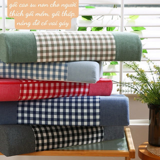 Gối cao su non người lớn kèm vỏ gối kích thước 30x50cm (được chọn màu)