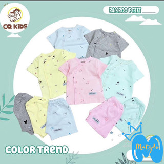 Quần áo sơ sinh ngắn tay cho bé trai bé gái mùa hè giá rẻ đồ sơ sinh cho bé CQ màu cộc cúc chéo SS20