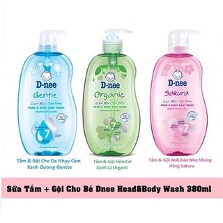 Sữa Tắm Gội D-nee Head & Body Baby Wash 380ml - Thái Lan