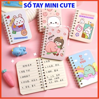 Sổ Tay Ghi Chép Lò Xo Mini Dễ Thương 80 Trang A7 Có Dòng Tiện Lợi, Sổ Note Mini Cute, Sổ Nhật Ký Nhỏ Thiết Kế Dễ Thương