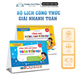 Sách - Bộ lịch công thức giải nhanh toán và tổng hợp kiến thức Tiếng Anh tiểu học (Phiên bản 5.0)