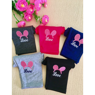 Quần legging cho bé gái chất đẹp thêu thỏ
