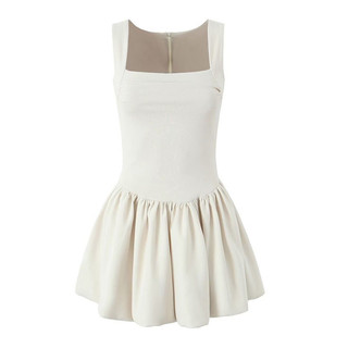 [Order]Đầm bí dáng ngắn cổ vuông kiểu dáng đơn giản thời trang nữ