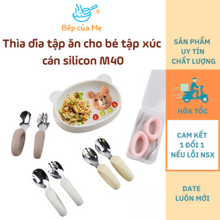Thìa silicone tập cho bé ăn dặm, muỗng ăn dặm silicone siêu mềm cho bé , Shop Bếp Của Mẹ