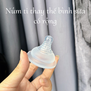Combo 5/10 Núm ti thay thế bình sữa cổ rộng/cổ hẹp