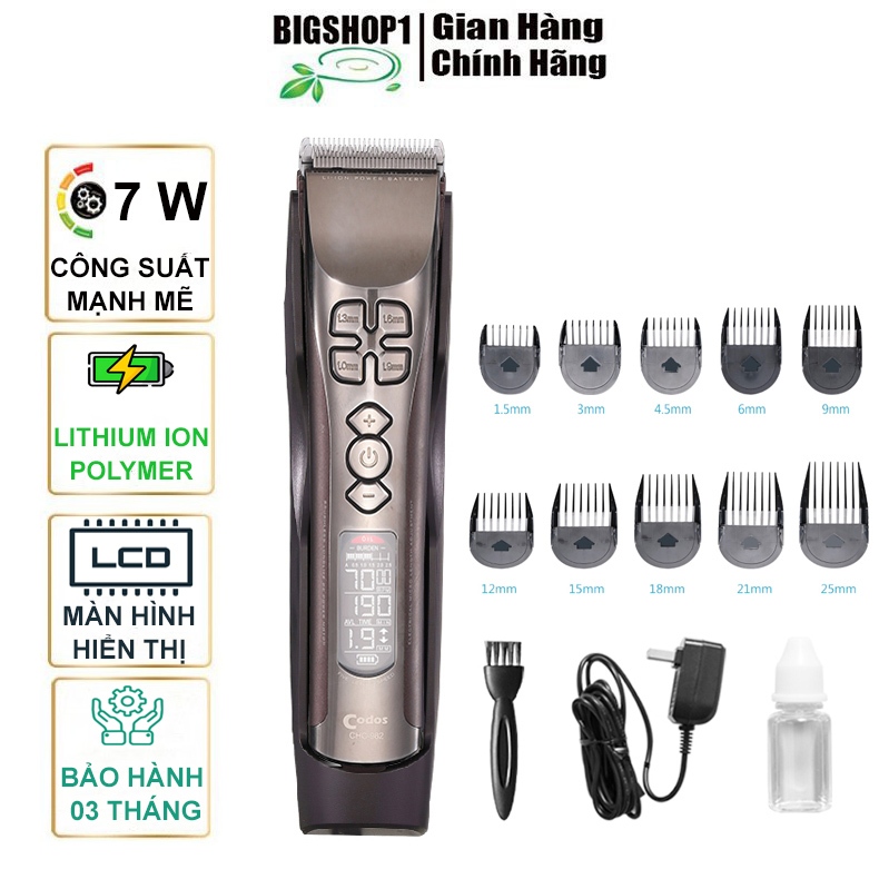 [Mã COSBAUH3 giảm 8% đơn 300K] Tông đơ cắt tóc Codos CHC-982 chính hãng cao cấp