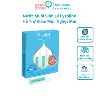  Nước Muối Ưu Trương Fysoline Pháp Hỗ Trợ Giảm Ngạt Mũi Viêm Mũi Cho Bé - Hộp 5 Ống x 5ml Date T9.2026 