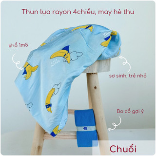 Vải thun lụa/ rayon 4 chiều Hàn Quốc, mềm mịn, rủ mát, co giãn 4c, cotton sơ sinh