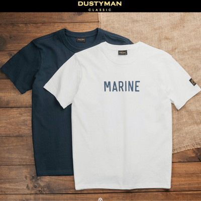 Áo Thun Nam Marine Dustyman Cổ Điển, Vải Cotton Cao Cấp, Co Giãn, Thoáng Mát, Form Regular Fit