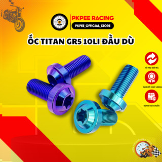 Ốc Titan GR5 Đầu Dù 10Ly Gắn Pat Heo Sirius, Jupiter, Exciter Phụ Kiện Xe PKPEE