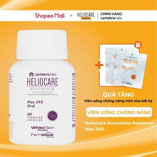 Viên uống trắng da, mờ nám Heliocare Purewhite Radiance Max 240