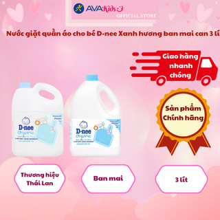 Nước giặt quần áo cho bé D-nee Xanh hương ban mai can 3 lít - Giao bao bì ngẫu nhiên