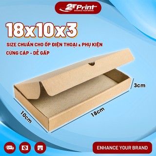18x10x3 Combo 50 Hộp Carton Đóng Gói Hàng Phụ Kiện, Ốp Lưng Điện Thoại, Trang Sức, Nailbox, Chất Liệu Cứng Cáp